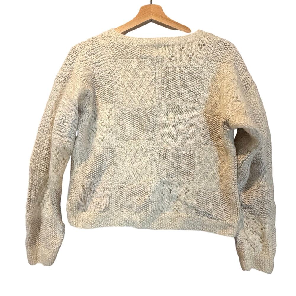 Weathervane Mohair Patchwork Button Cardigan Swea… - image 2